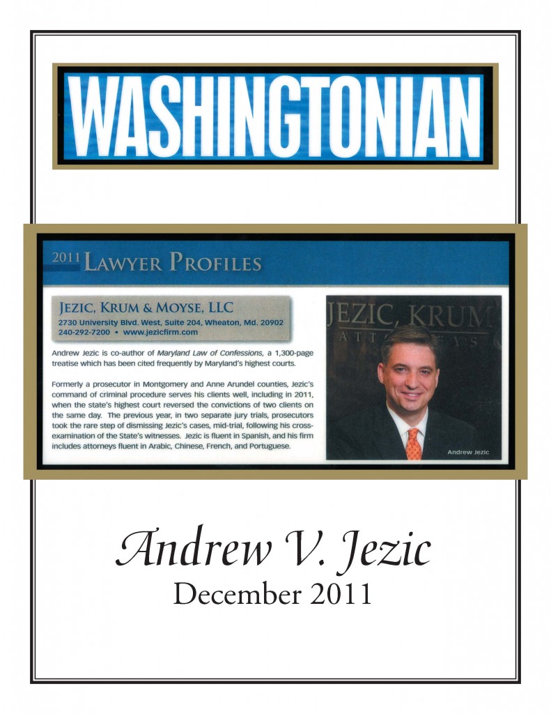 Maryland & DC top criminal attorneys Washingtonian Magazine